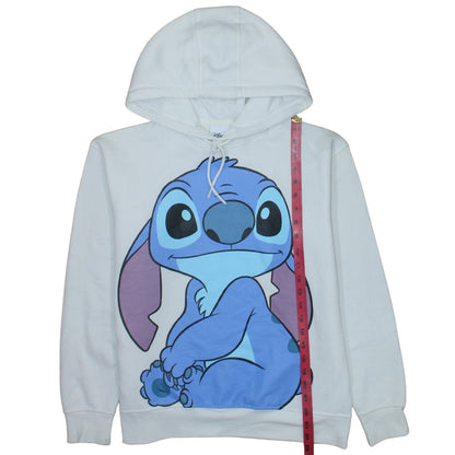 Disney Women White Stitch Hoodie Small Primark Cares Pullover