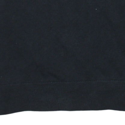 Tommy Hilfiger Men's Black Cotton Silk V-Neck Jumper Size S