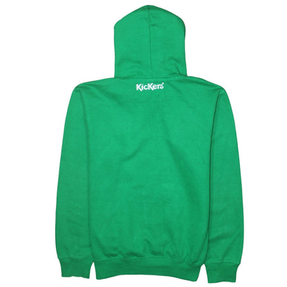 Kickers Mens Green Hoodie Medium Pullover Cotton Blend Graphic Print