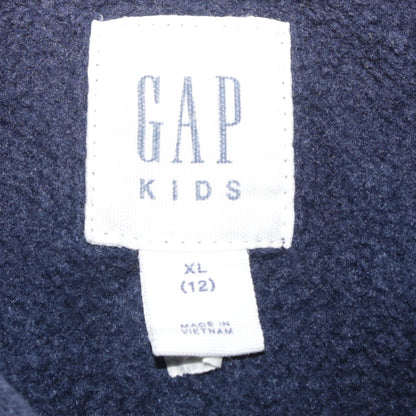 GAP Kids Boys Navy Blue Full Zip Hoodie XL (12-13 Years) Cotton Fleece