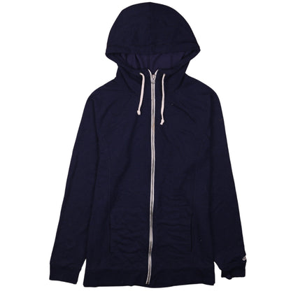 Champion Men's Blue Full Zip Hoodie XL Lightweight Cotton Blend