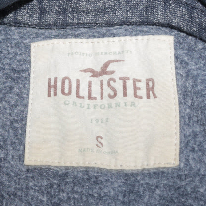Hollister Men’s Blue Pullover Hoodie Small Logo Classic Fit