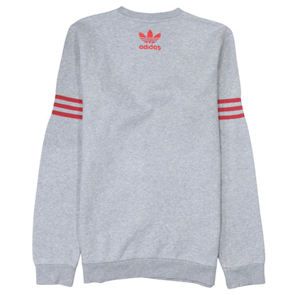 Adidas Originals Grey Red Logo 96 Womens Sweatshirt Size S