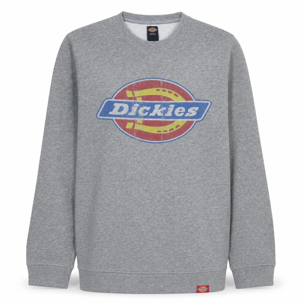 Dickies Men's Grey Medium Athletic Sweatshirt - Logo Print Cotton Blend