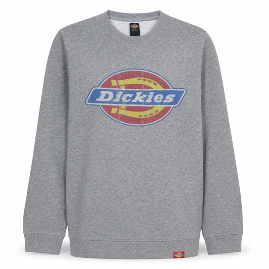 Dickies Men's Grey Medium Athletic Sweatshirt - Logo Print Cotton Blend