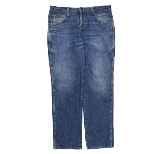 Wrangler Men's Blue Straight Leg Jeans 34x30 Regular Fit Denim
