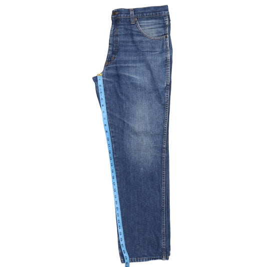 Wrangler Men's Blue Straight Leg Jeans 34x30 Regular Fit Denim