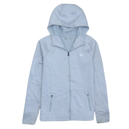 Under Armour Men Grey Small Full Zip ColdGear Hoodie Jacket