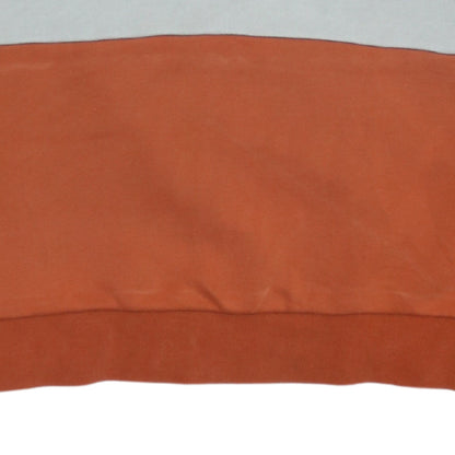 Adidas Womens Beige Orange Colourblock Hooded Pullover Hoodie Size 8