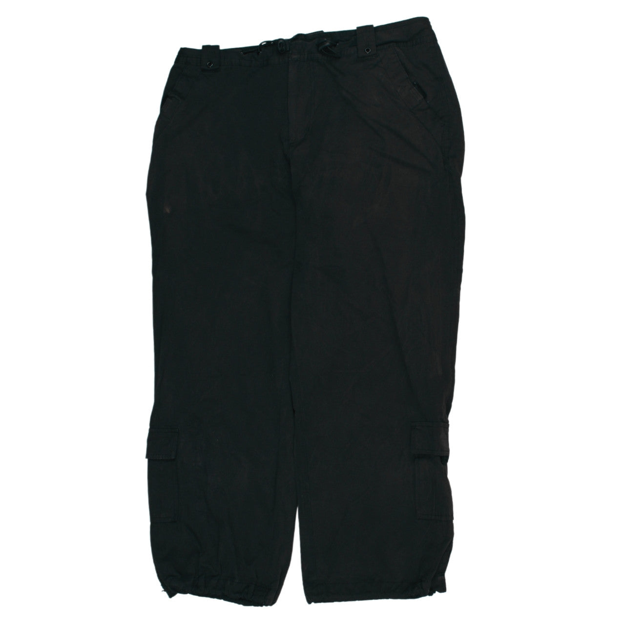Reitmans Women's Black Cargo Trousers Size 10 Cotton Twill