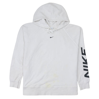 Nike Men’s White Pullover Hoodie Dri-Fit Logo Sportswear Size S