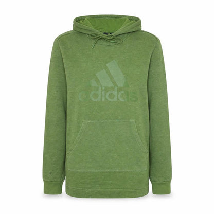 Front view of Adidas Women’s Green Pullover Hoodie, size M, 12-14 with Logo