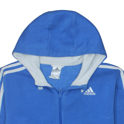 Adidas Men’s Blue Full Zip Hoodie Size M Sports Fleece