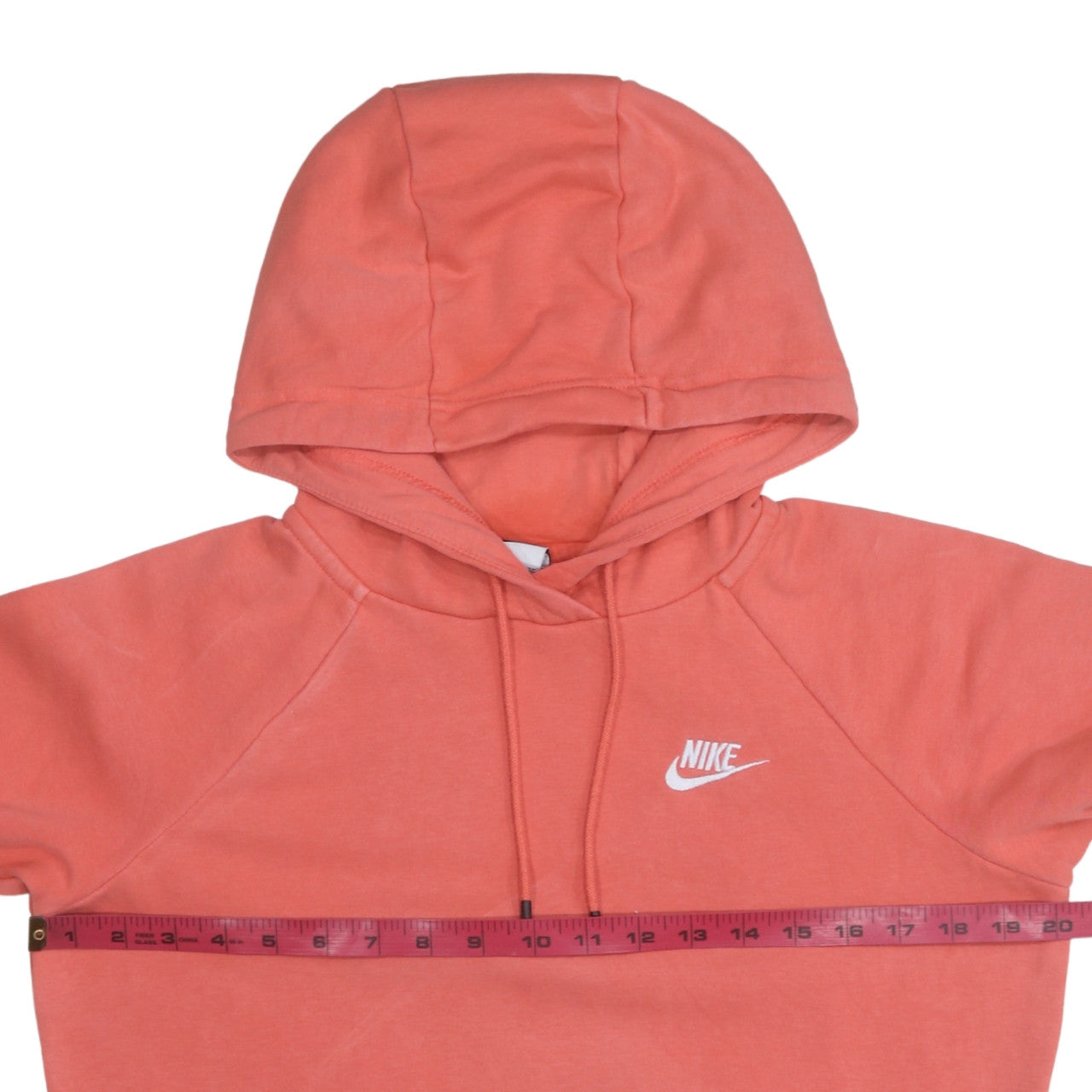 Nike Womens Coral Pullover Hoodie XS Cotton Blend Logo Casual
