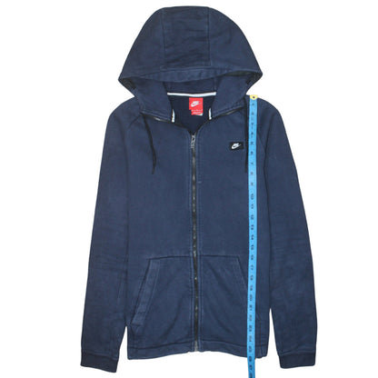 Nike Men's Blue Full Zip Hoodie Medium Fleece Sweatshirt