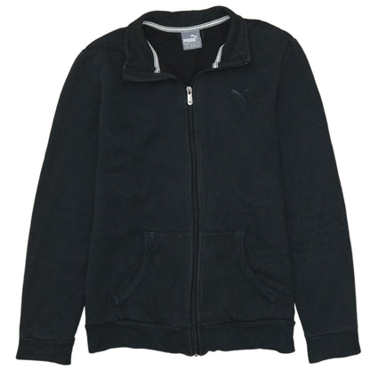 Puma Womens Black Full Zip Sweatshirt Size 14 Cotton Blend