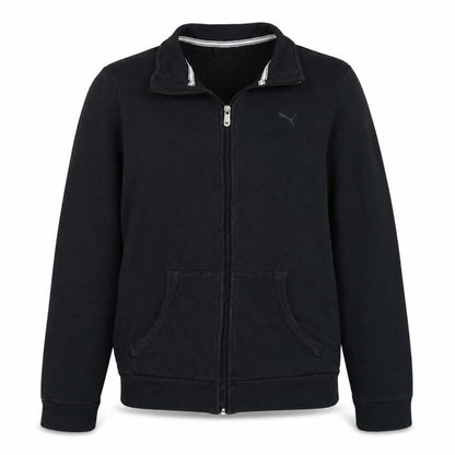 Puma Womens Black Full Zip Sweatshirt Size 14 Cotton Blend