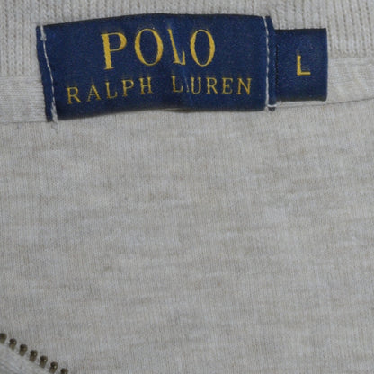 Polo Ralph Lauren Men’s Beige 1/4 Zip Cotton Jumper Size L