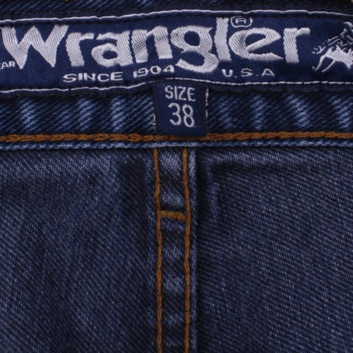 Wrangler Men's Blue Straight Regular Fit Denim Jeans Size 38