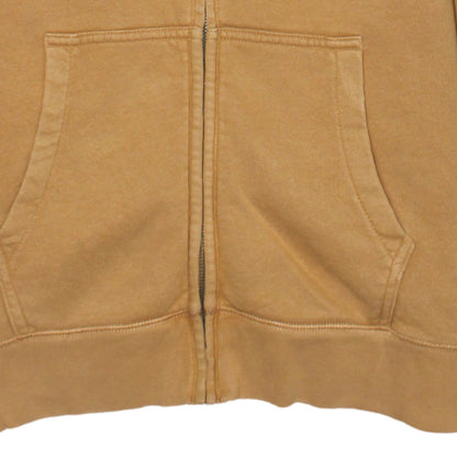GAP Men's Brown Full Zip Hoodie S Classic Logo Fleece