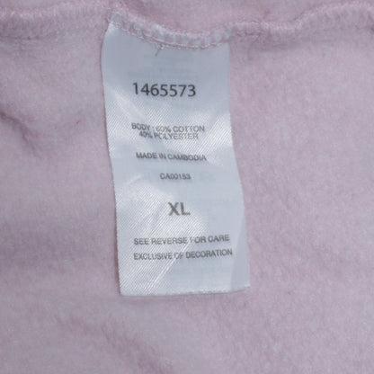 Champion Womens Pink XL Pullover Hoodie Cotton Blend Logo