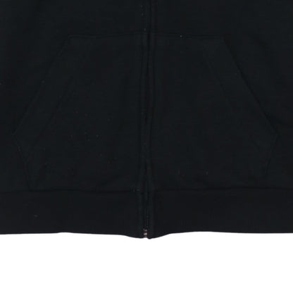 Adidas Women’s Black Full Zip Hoodie Size M with White Stripes