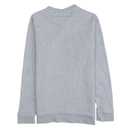 Adidas Men’s Grey Crew Neck Logo Sweatshirt XS Regular Fit