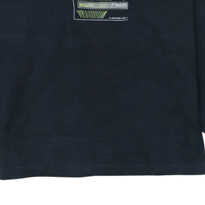 Nike Boys Black 11-12 Years Pullover Fleece Sweatshirt with Graphic Logo