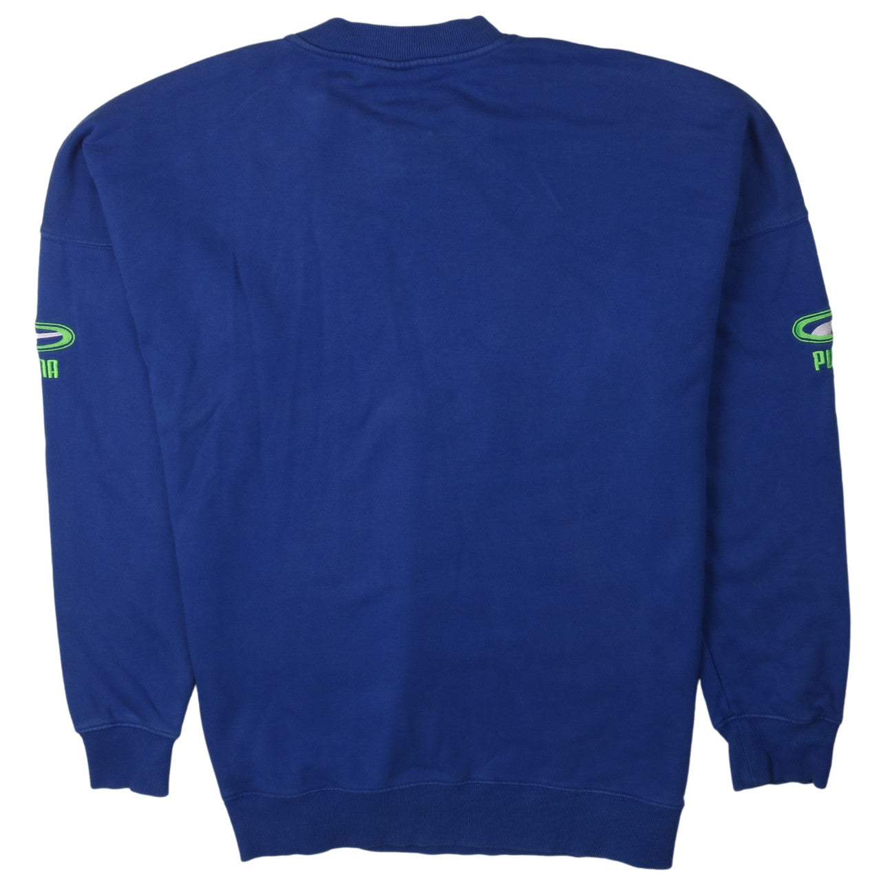 Puma Mens Blue Crew Neck Logo Pullover Sweatshirt Size L