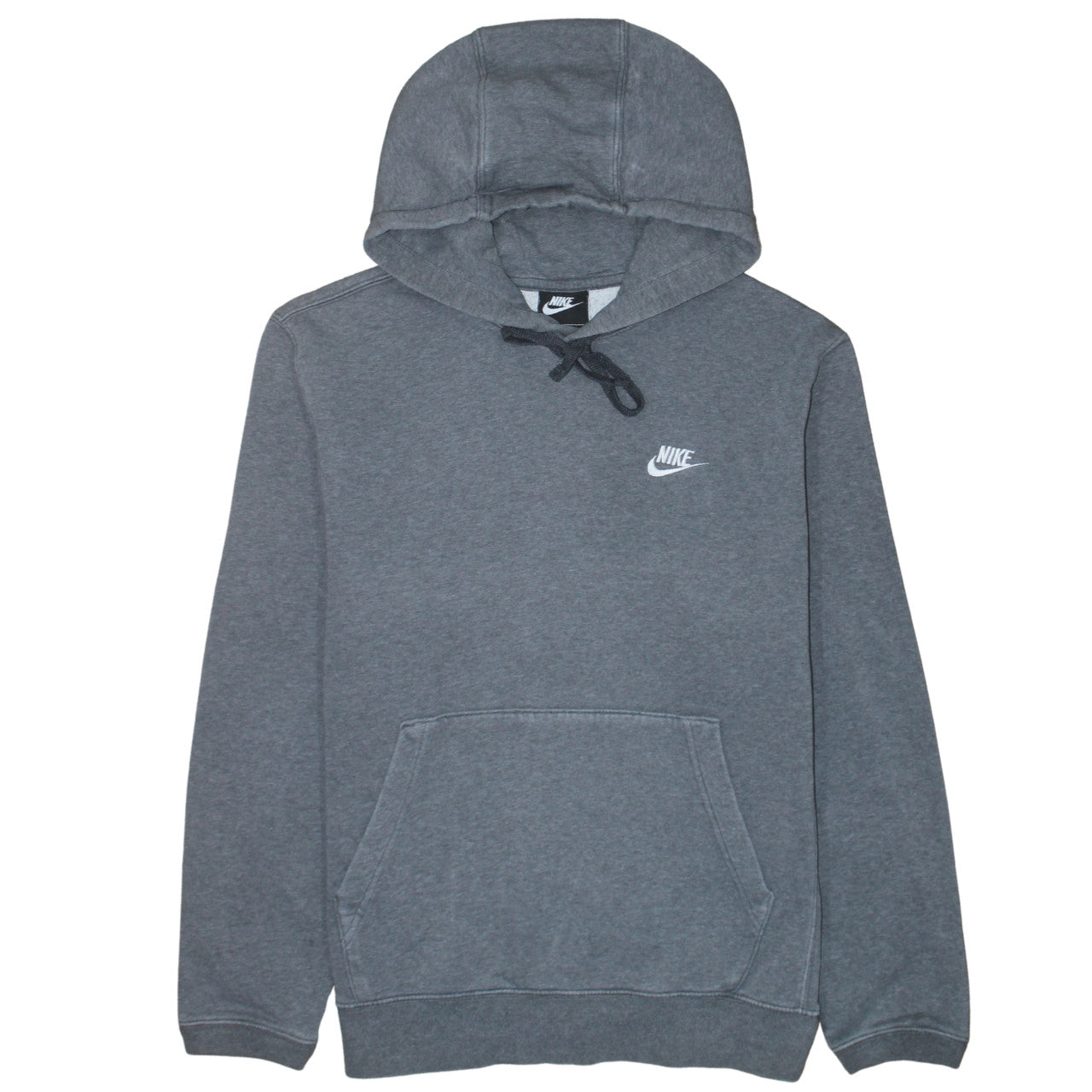Nike Men's Grey Pullover Hoodie Size S Regular Fit Fleece Sweatshirt