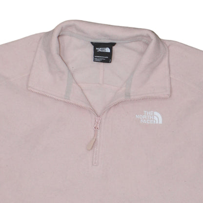 The North Face Women Pink Fleece Pullover Sweatshirt Small 1/4 Zip