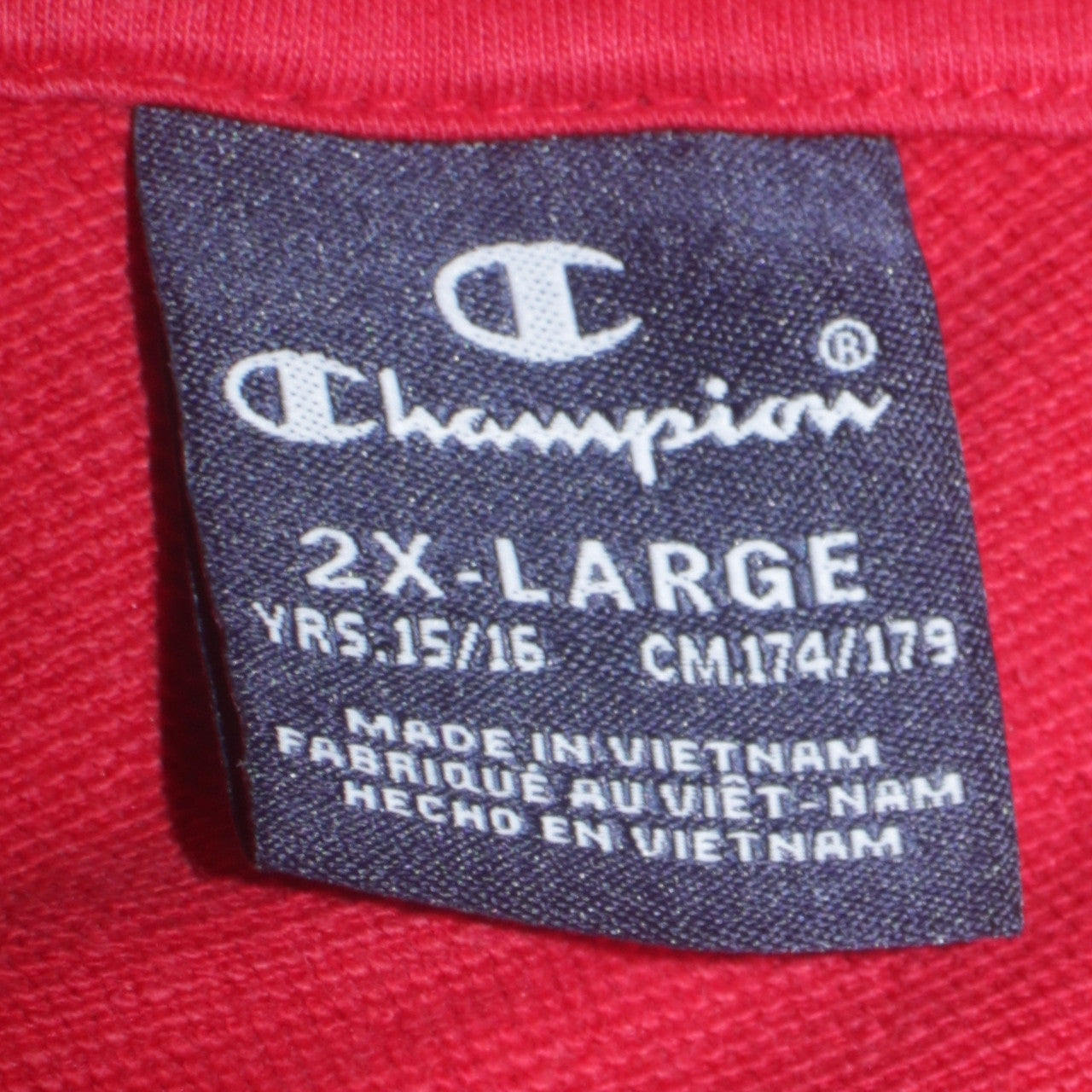 Champion Boys Red Blue Colourblock Full Zip Hoodie Size 15-16 Years
