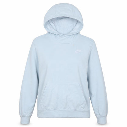 Nike Womens Blue Pullover Hoodie Medium Casual Lined Cotton Blend