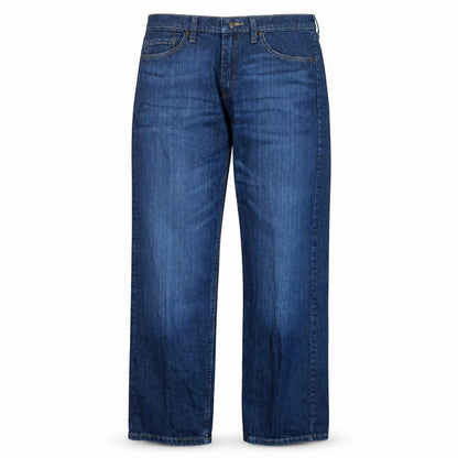 Front view of Wrangler Men's Blue Relaxed Fit Straight Leg Jeans 38W 32L Denim Classic