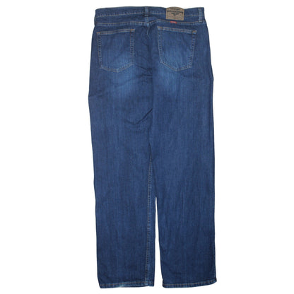 Wrangler Men's Blue Relaxed Fit Straight Leg Jeans 38W 32L Denim Classic