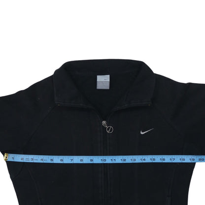 Nike Women's Black Full Zip Sweatshirt Size 14 Fleece Hoodie Jacket