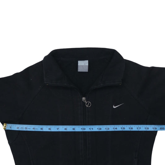 Nike Women's Black Full Zip Sweatshirt Size 14 Fleece Hoodie Jacket