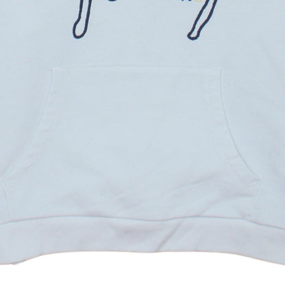 Tommy Jeans Men's White Pullover Hoodie Size L Embroidered Logo