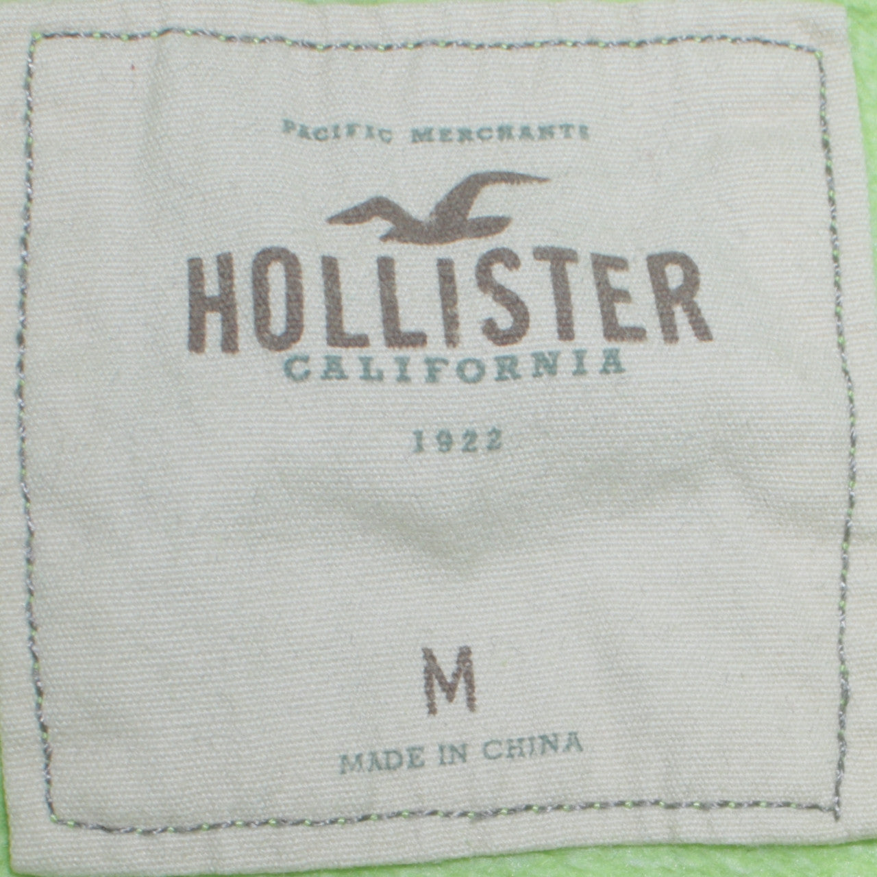 Hollister Women Green Pullover Hoodie Medium Beach Crew Cotton Blend