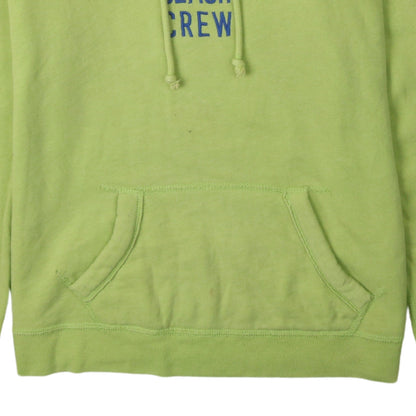 Hollister Women Green Pullover Hoodie Medium Beach Crew Cotton Blend