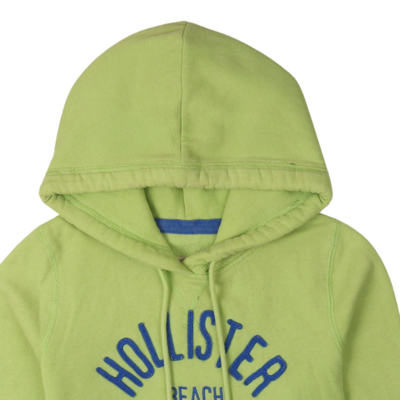 Hollister Women Green Pullover Hoodie Medium Beach Crew Cotton Blend