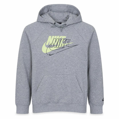 Nike Men's Grey Logo Pullover Hoodie Size M