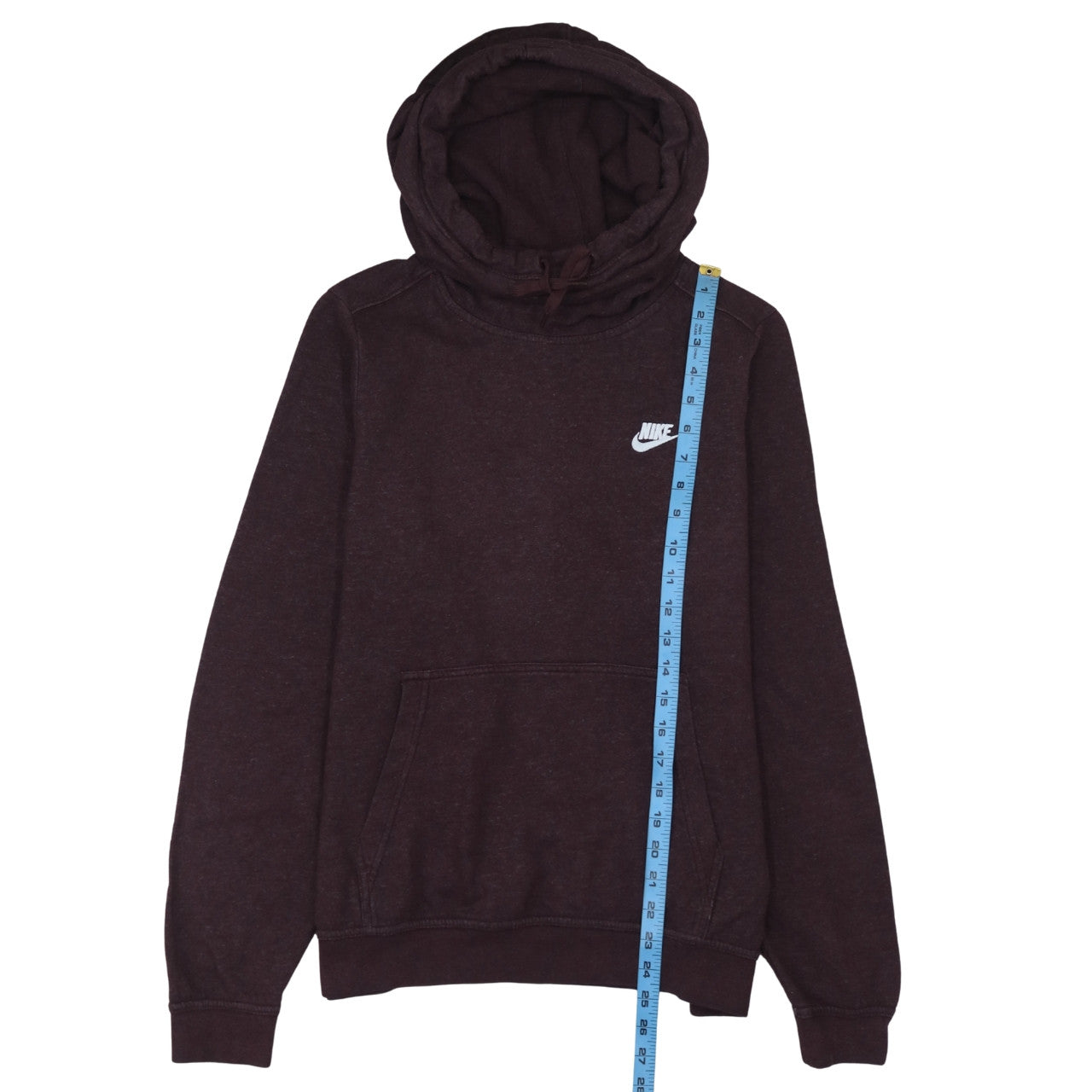 Nike Womens Brown Pullover Hoodie L Cotton Blend Casual Sweatshirt
