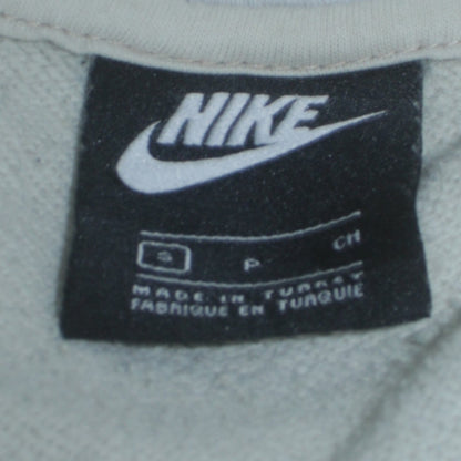 Nike Women Beige & Yellow Pullover Hoodie Small Cotton Blend