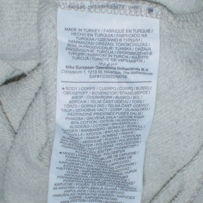 Nike Women Beige & Yellow Pullover Hoodie Small Cotton Blend