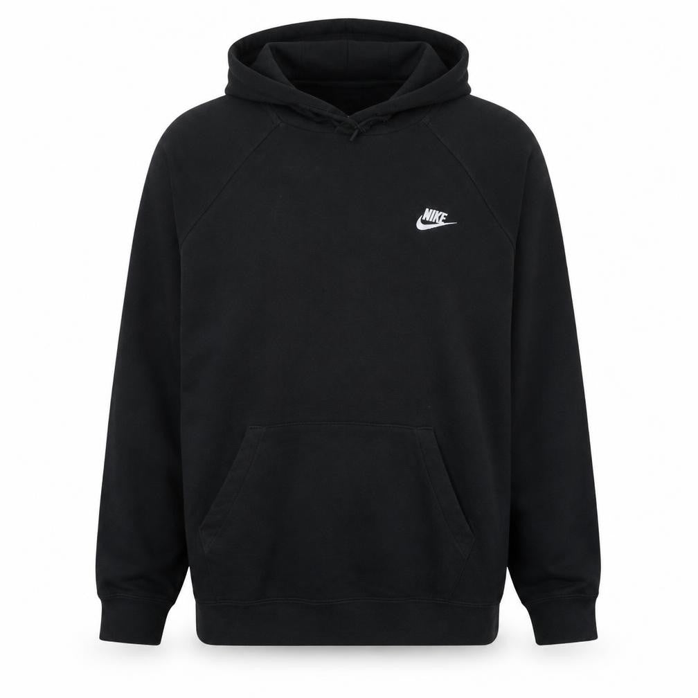 Front view of Nike Men's Black XL Pullover Hoodie Cotton Fleece Regular Fit