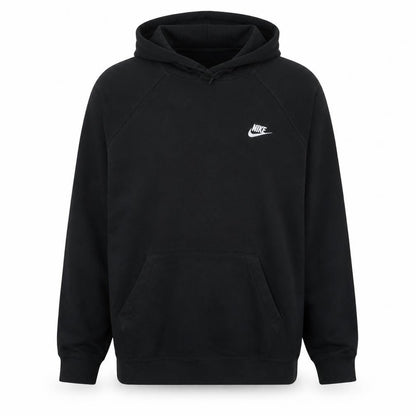 Front view of Nike Men's Black XL Pullover Hoodie Cotton Fleece Regular Fit