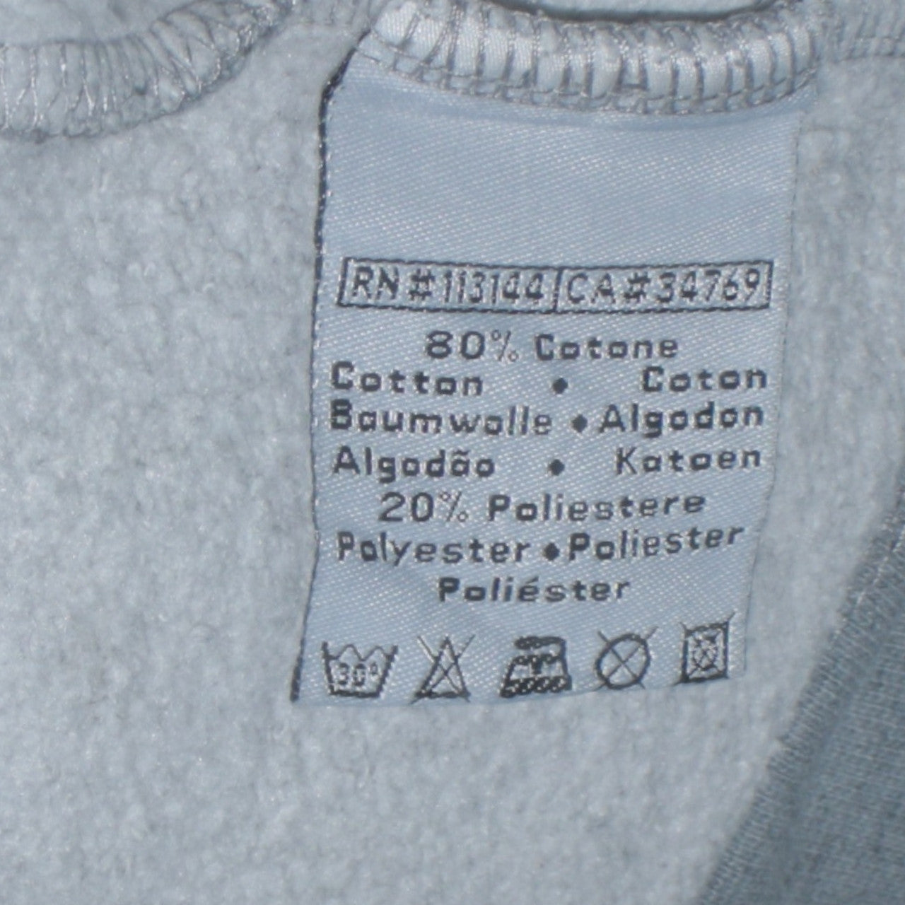 Kappa Men’s Grey Full Zip Hoodie Large Embroidered Logo Sportswear