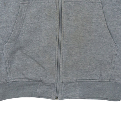 Kappa Men’s Grey Full Zip Hoodie Large Embroidered Logo Sportswear