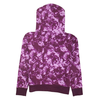 Champion Womens Purple Tie Dye Hoodie Small Pullover Cotton Blend